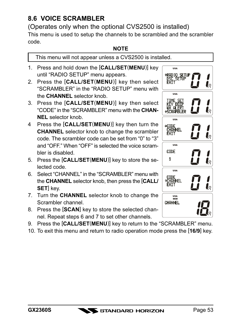 Standard Horizon QUANTUM GX2360S User Manual | Page 53 / 76