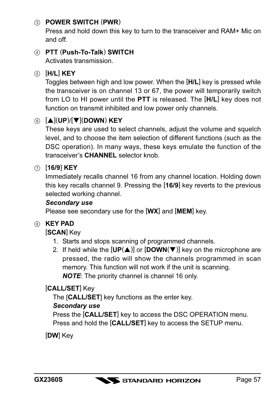 Standard Horizon QUANTUM GX2360S User Manual | Page 57 / 76