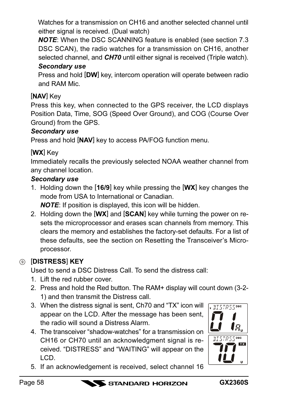Standard Horizon QUANTUM GX2360S User Manual | Page 58 / 76