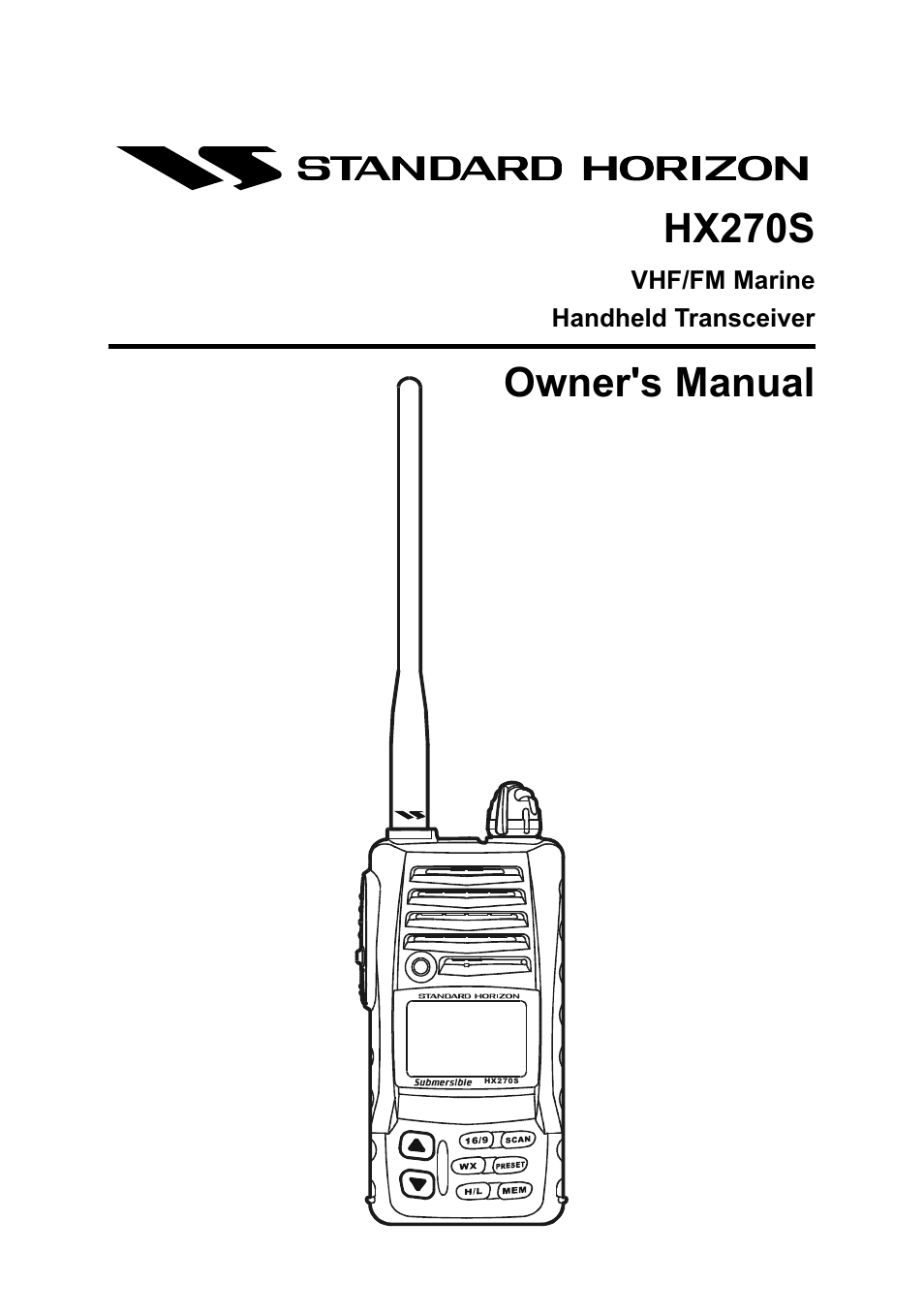 Standard Horizon HX270S User Manual | 44 pages