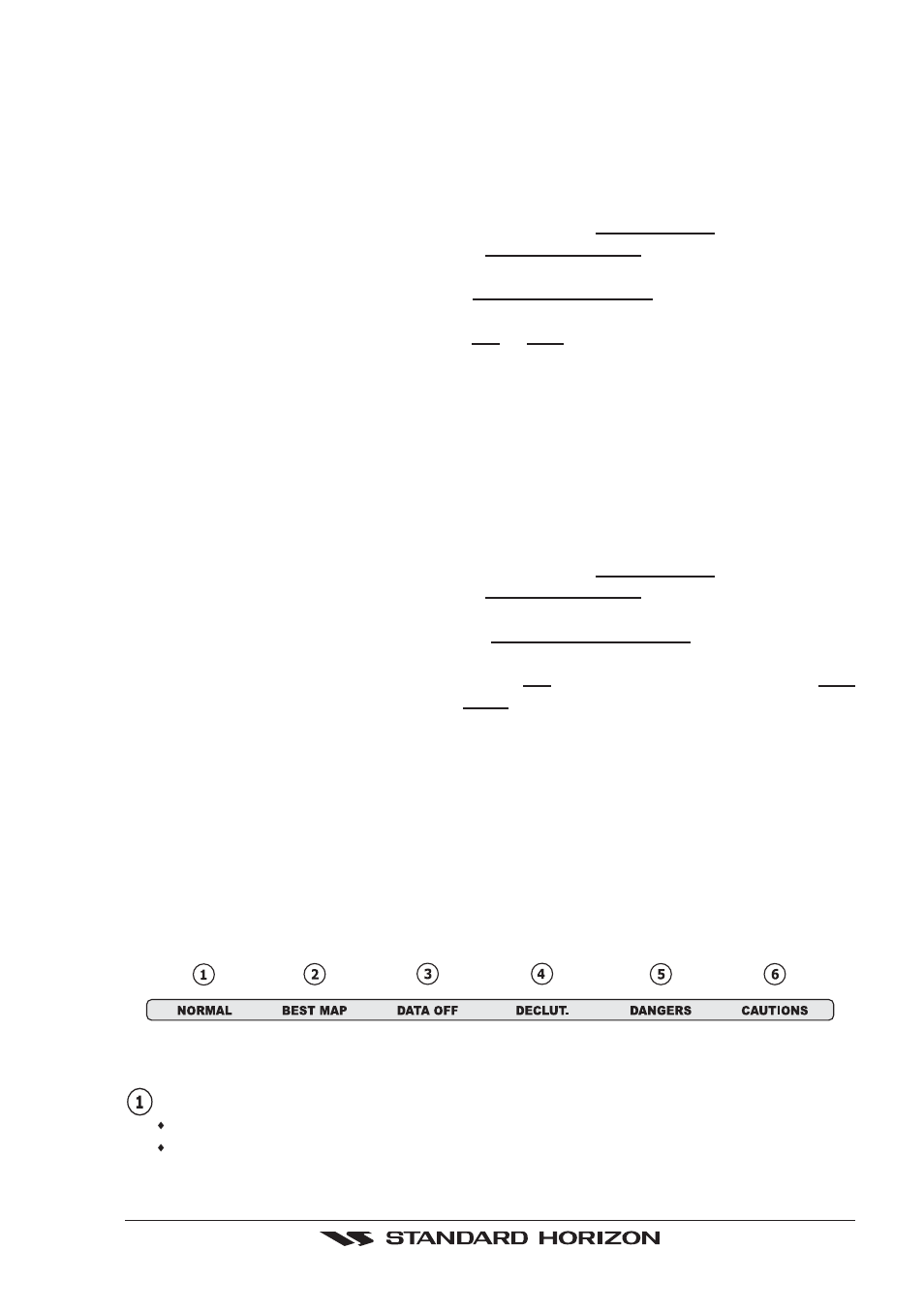 4 safety status bar (dsi - data safety indicator), Data safety indicator, Fishes | Mixing levels, Safety status bar, Safety status bar (dsi - data safety indicator) | Standard Horizon CP500 User Manual | Page 37 / 89