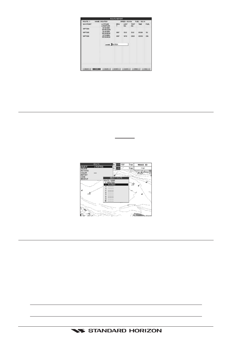 2 making additional routes, Route report, Making additional routes | Standard Horizon CP500 User Manual | Page 50 / 89