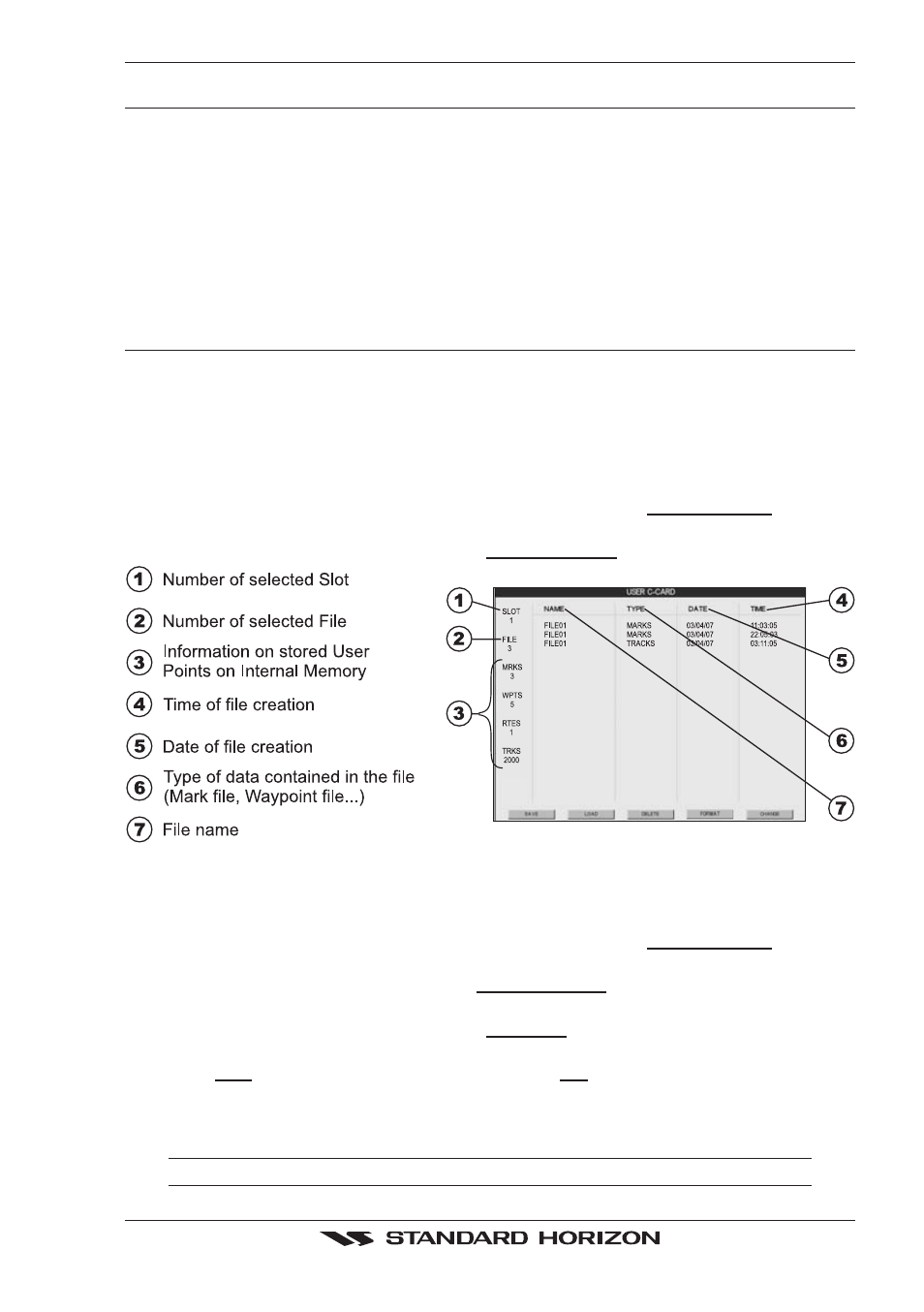 0 user c-card menu, 0 formatting the user c-card, User c-card | Standard Horizon CP500 User Manual | Page 57 / 89