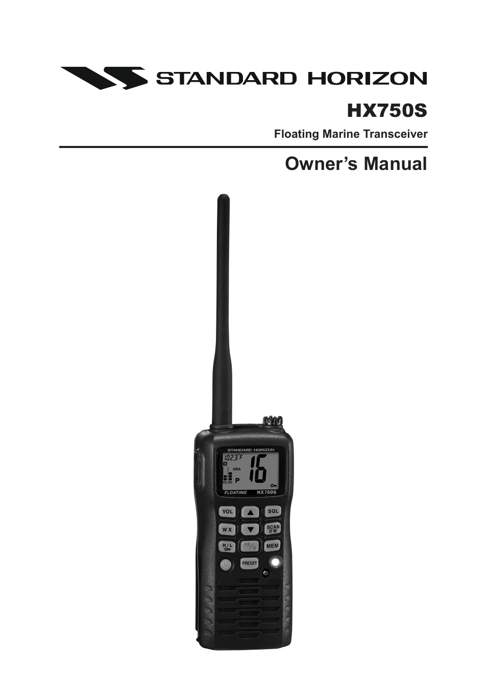 Standard Horizon Hx750s User Manual | 52 pages