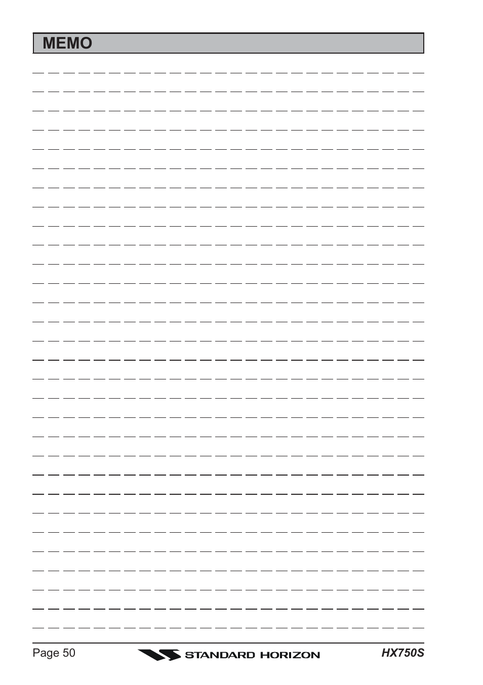 Standard Horizon Hx750s User Manual | Page 50 / 52
