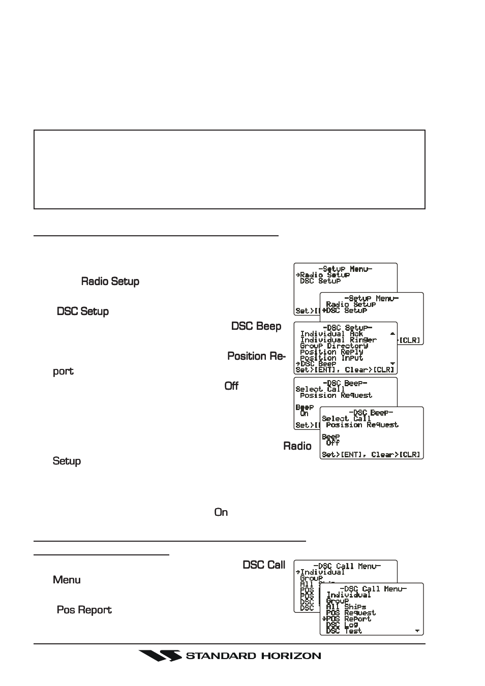 9 position send | Standard Horizon Gx5500s User Manual | Page 54 / 100