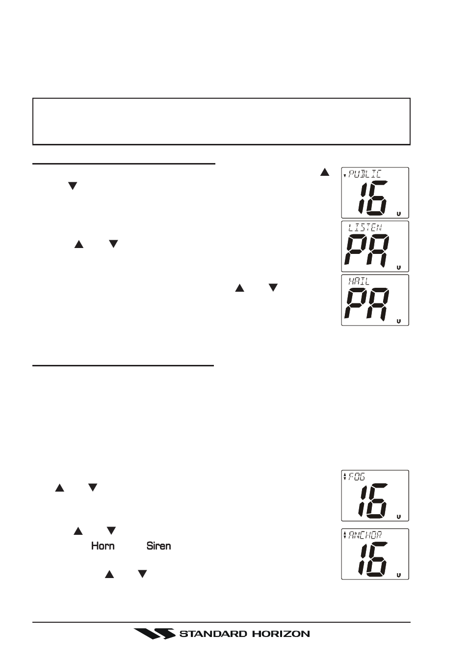 3 pa/fog operation | Standard Horizon Gx5500s User Manual | Page 74 / 100