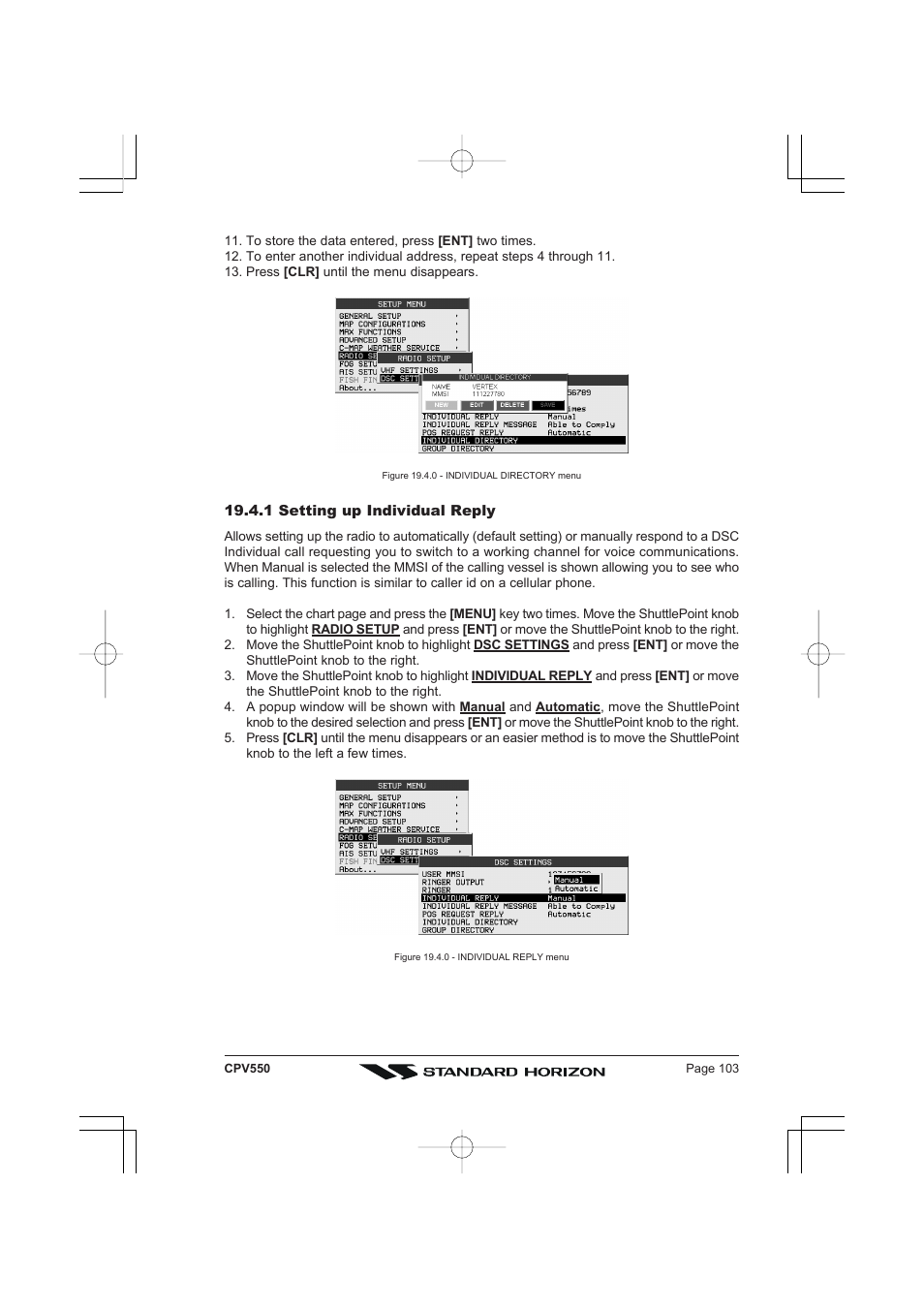 Standard Horizon CPV550 User Manual | Page 103 / 148