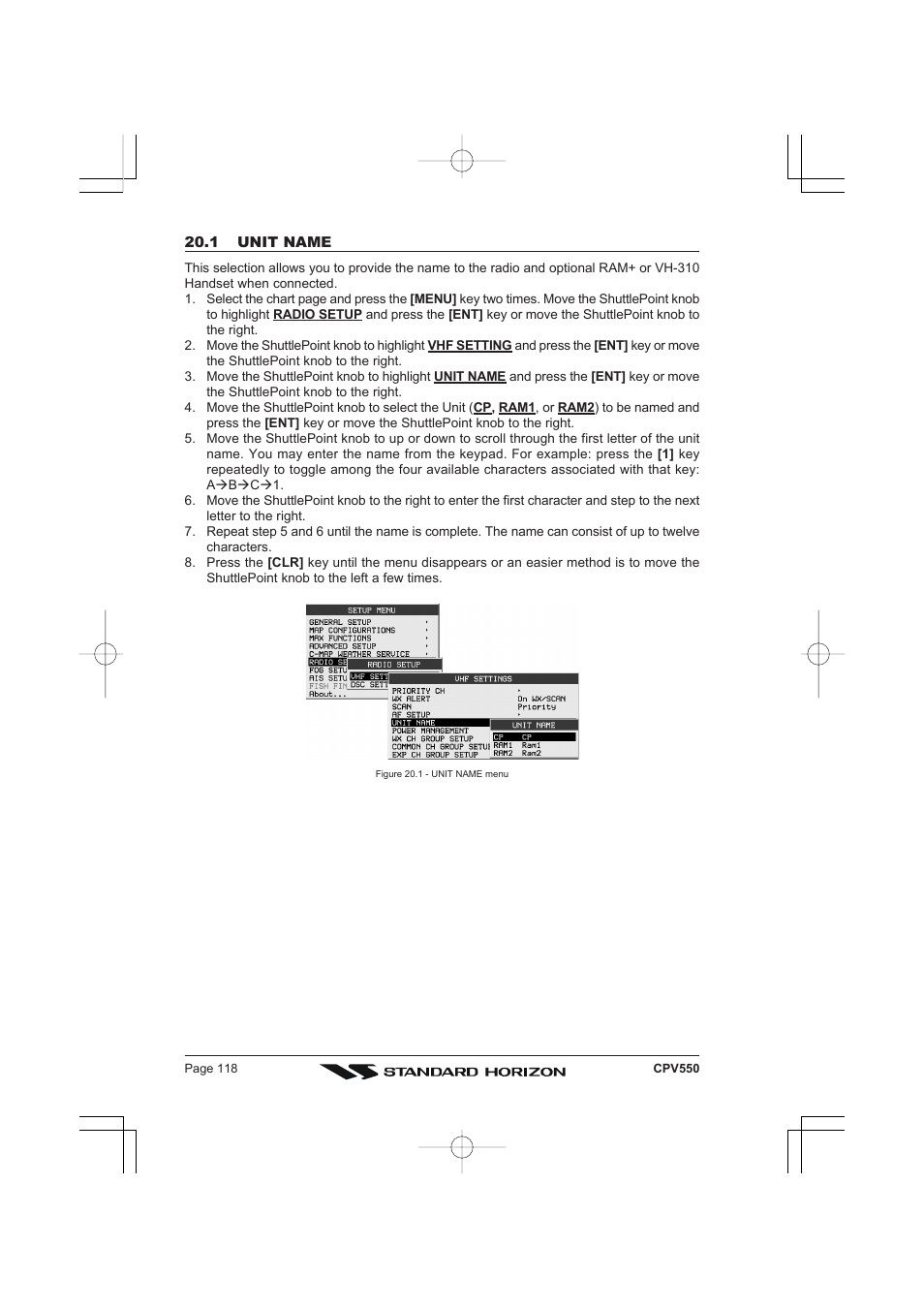 Standard Horizon CPV550 User Manual | Page 118 / 148
