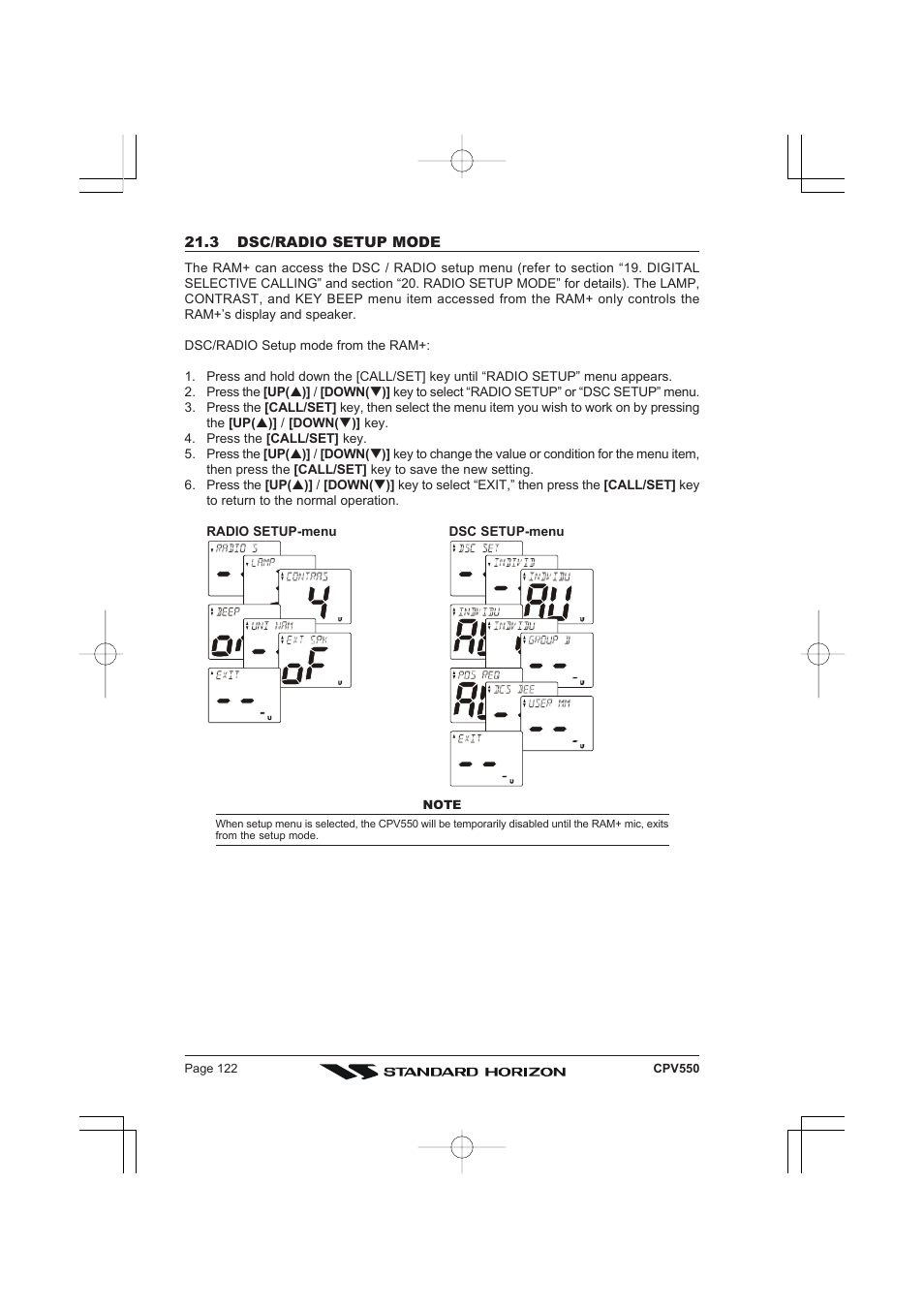 Standard Horizon CPV550 User Manual | Page 122 / 148