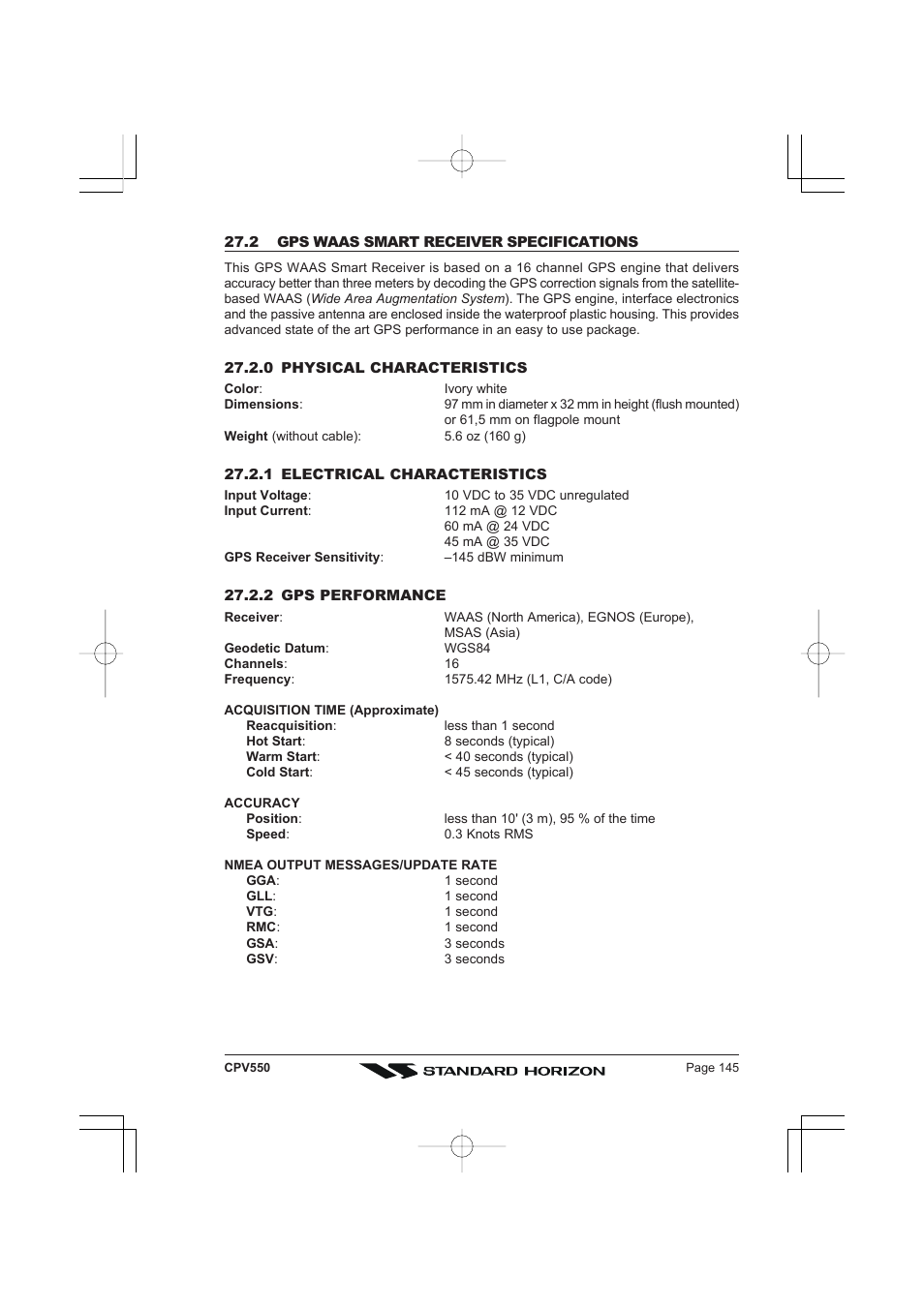 Standard Horizon CPV550 User Manual | Page 145 / 148