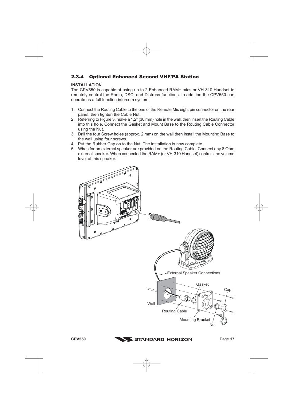 Standard Horizon CPV550 User Manual | Page 17 / 148