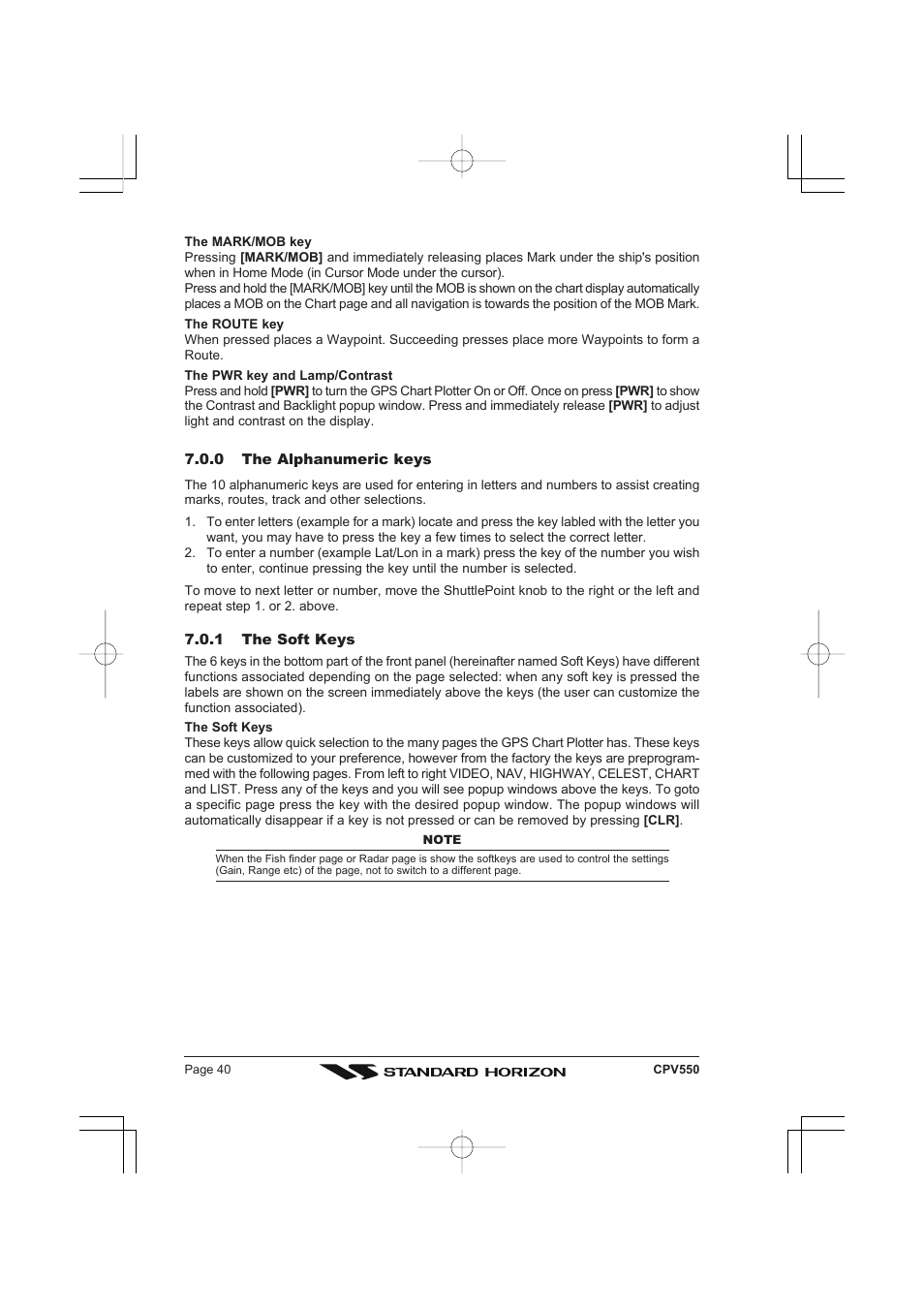 Standard Horizon CPV550 User Manual | Page 40 / 148