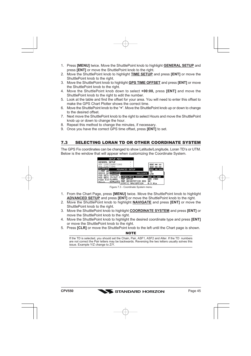 Standard Horizon CPV550 User Manual | Page 45 / 148