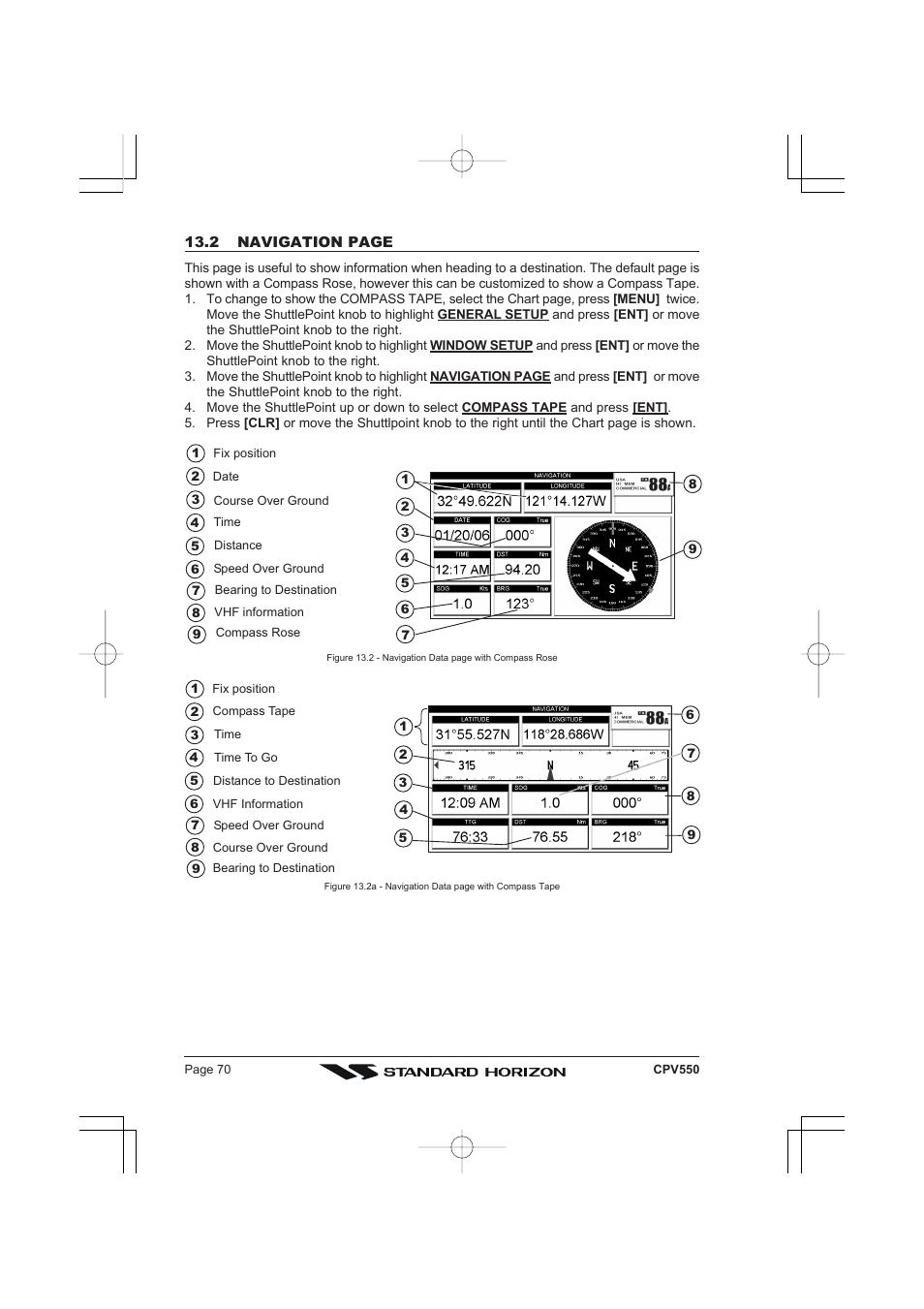 Standard Horizon CPV550 User Manual | Page 70 / 148
