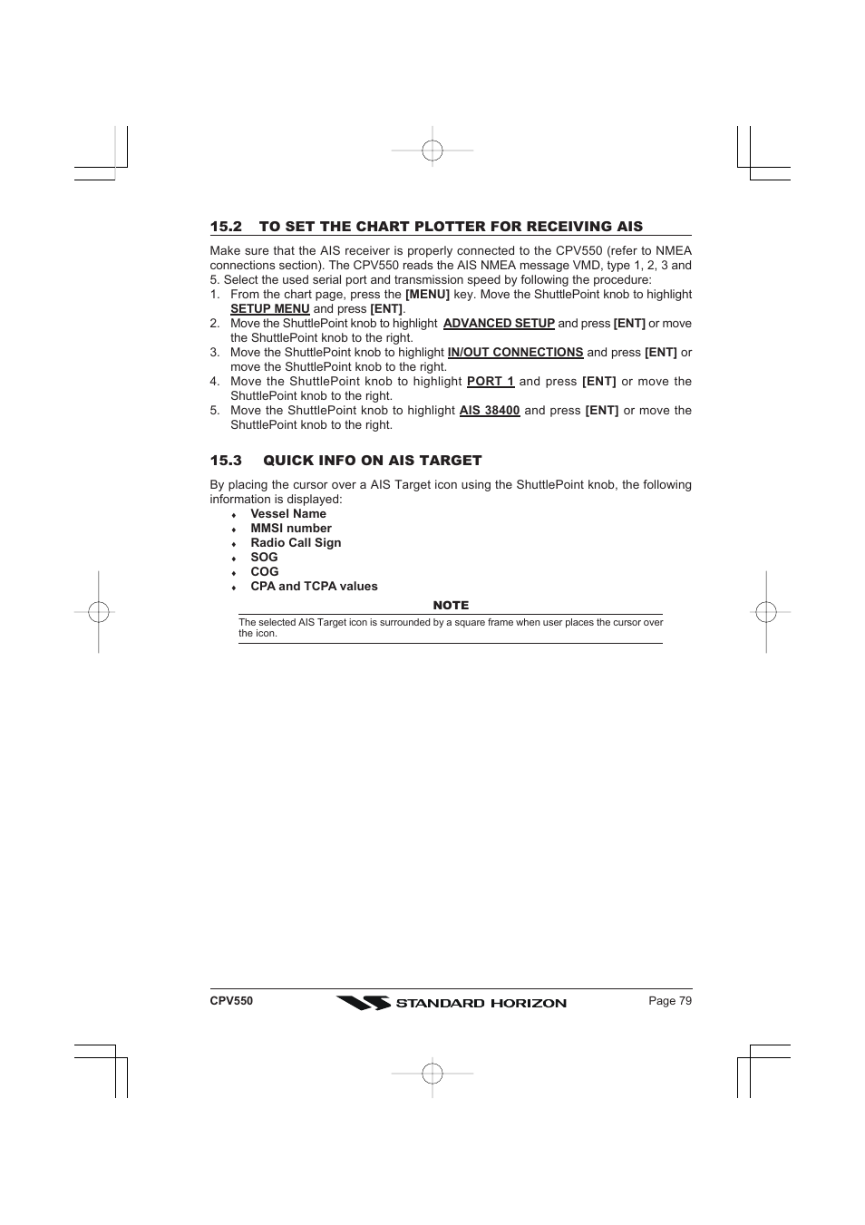 Standard Horizon CPV550 User Manual | Page 79 / 148