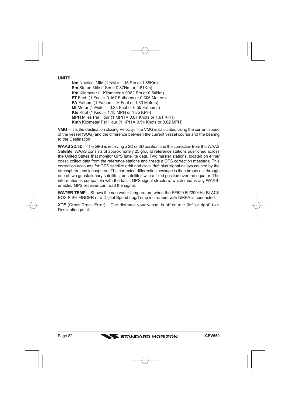 Standard Horizon CPV550 User Manual | Page 82 / 148