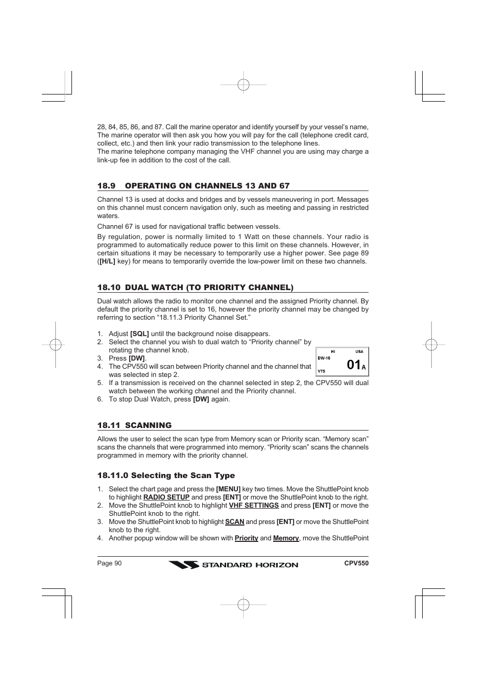 Standard Horizon CPV550 User Manual | Page 90 / 148