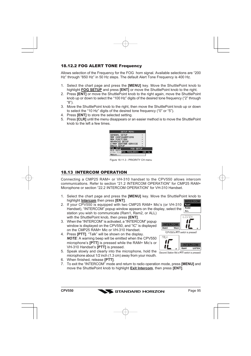 Standard Horizon CPV550 User Manual | Page 95 / 148