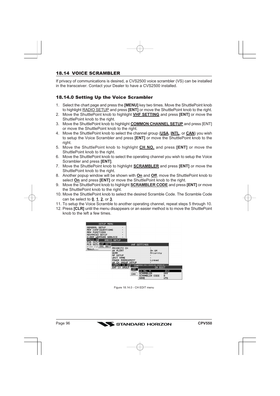 Standard Horizon CPV550 User Manual | Page 96 / 148