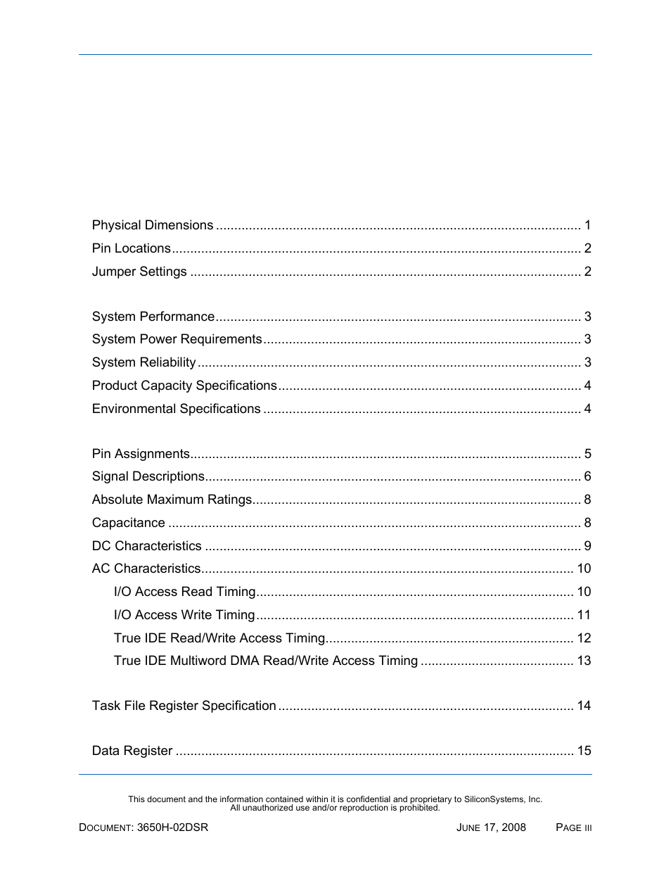 Silicon Image SiliconDrive SSDS00-3650H-R User Manual | Page 3 / 78