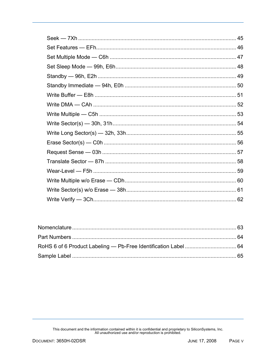 Silicon Image SiliconDrive SSDS00-3650H-R User Manual | Page 5 / 78