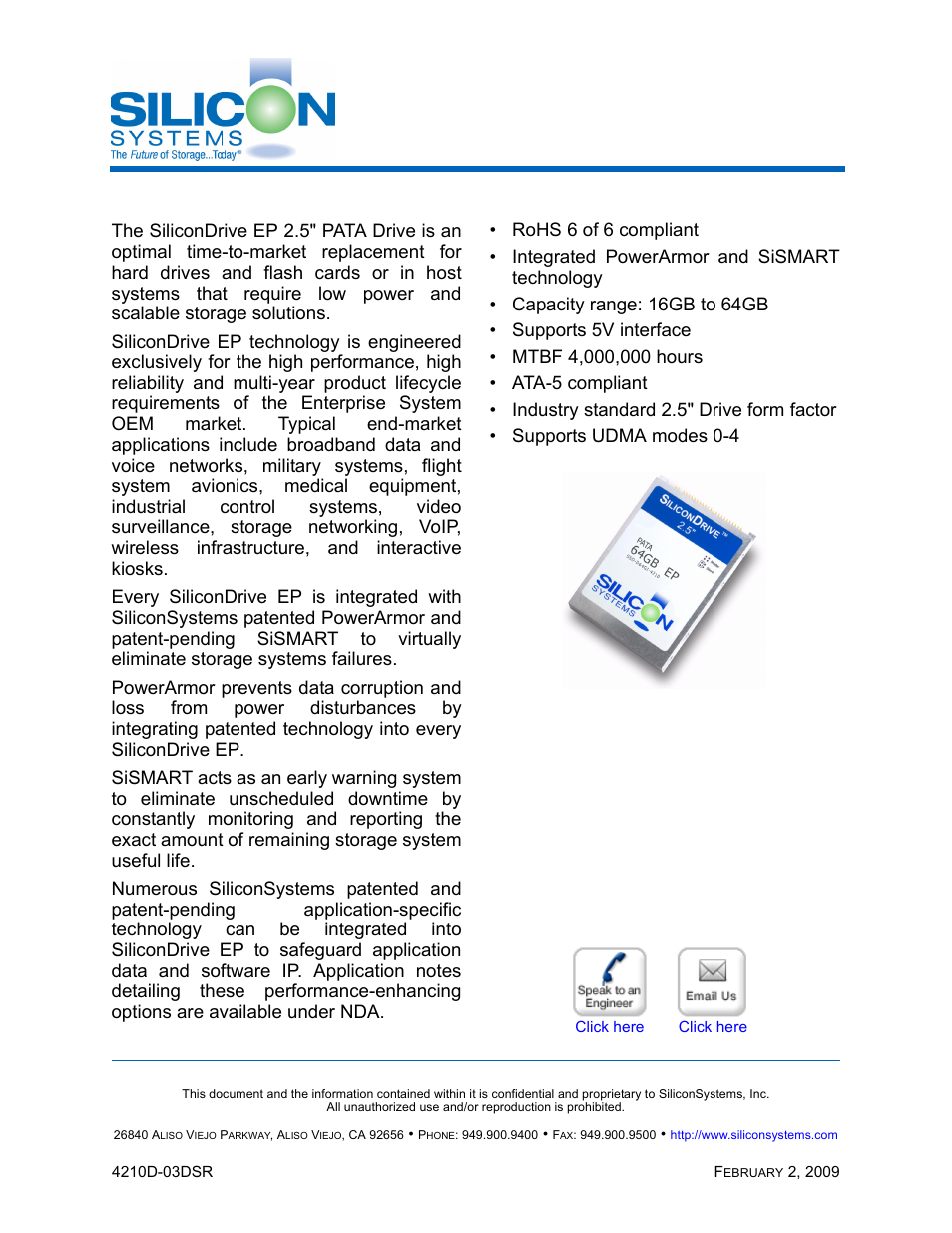 Silicon Image SiliconDrive SSD-DXXX(I)-4210 User Manual | 88 pages