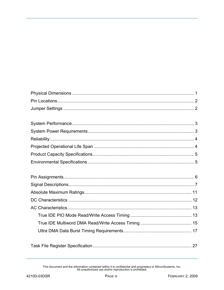 Silicon Image SiliconDrive SSD-DXXX(I)-4210 User Manual | Page 3 / 88