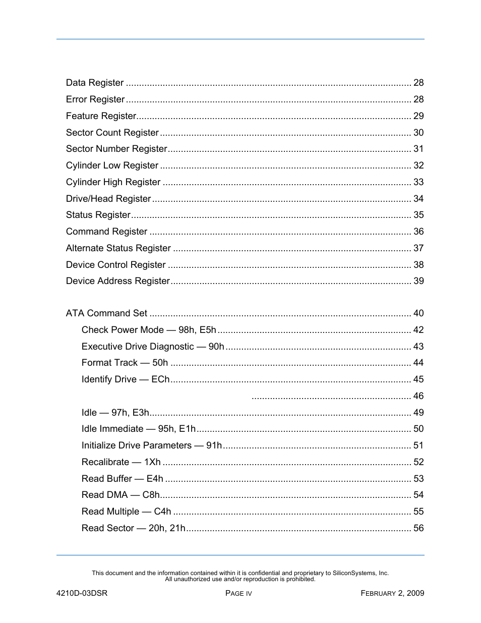 Silicon Image SiliconDrive SSD-DXXX(I)-4210 User Manual | Page 4 / 88