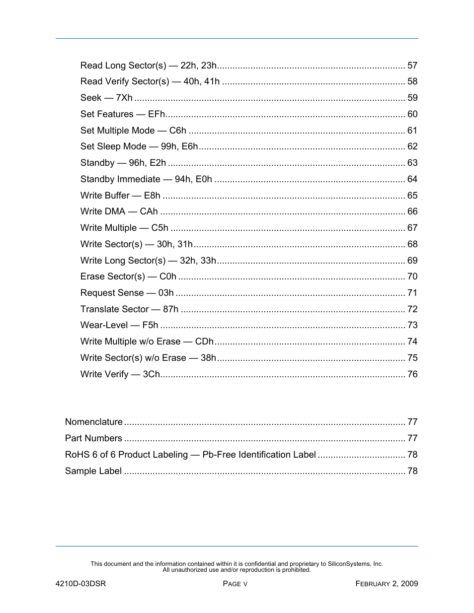 Silicon Image SiliconDrive SSD-DXXX(I)-4210 User Manual | Page 5 / 88