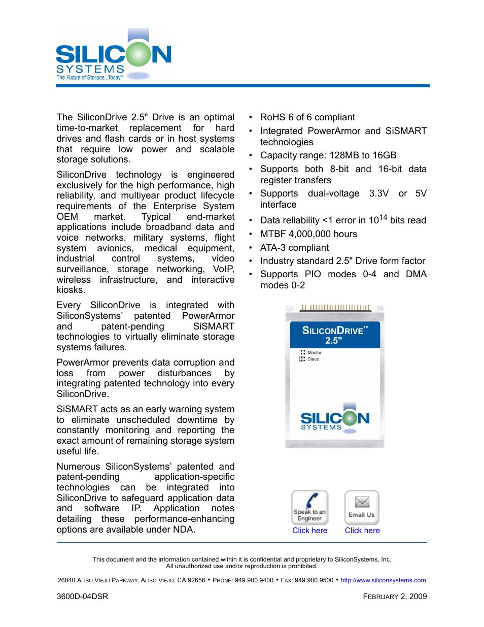 Silicon Image SiliconDrive SSD-D16G(I)-3600 User Manual | 76 pages