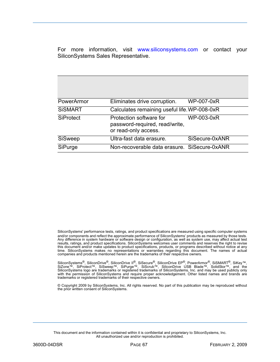 Related documentation, Table 68: related documentation, Elated | Ocumentation | Silicon Image SiliconDrive SSD-D16G(I)-3600 User Manual | Page 76 / 76