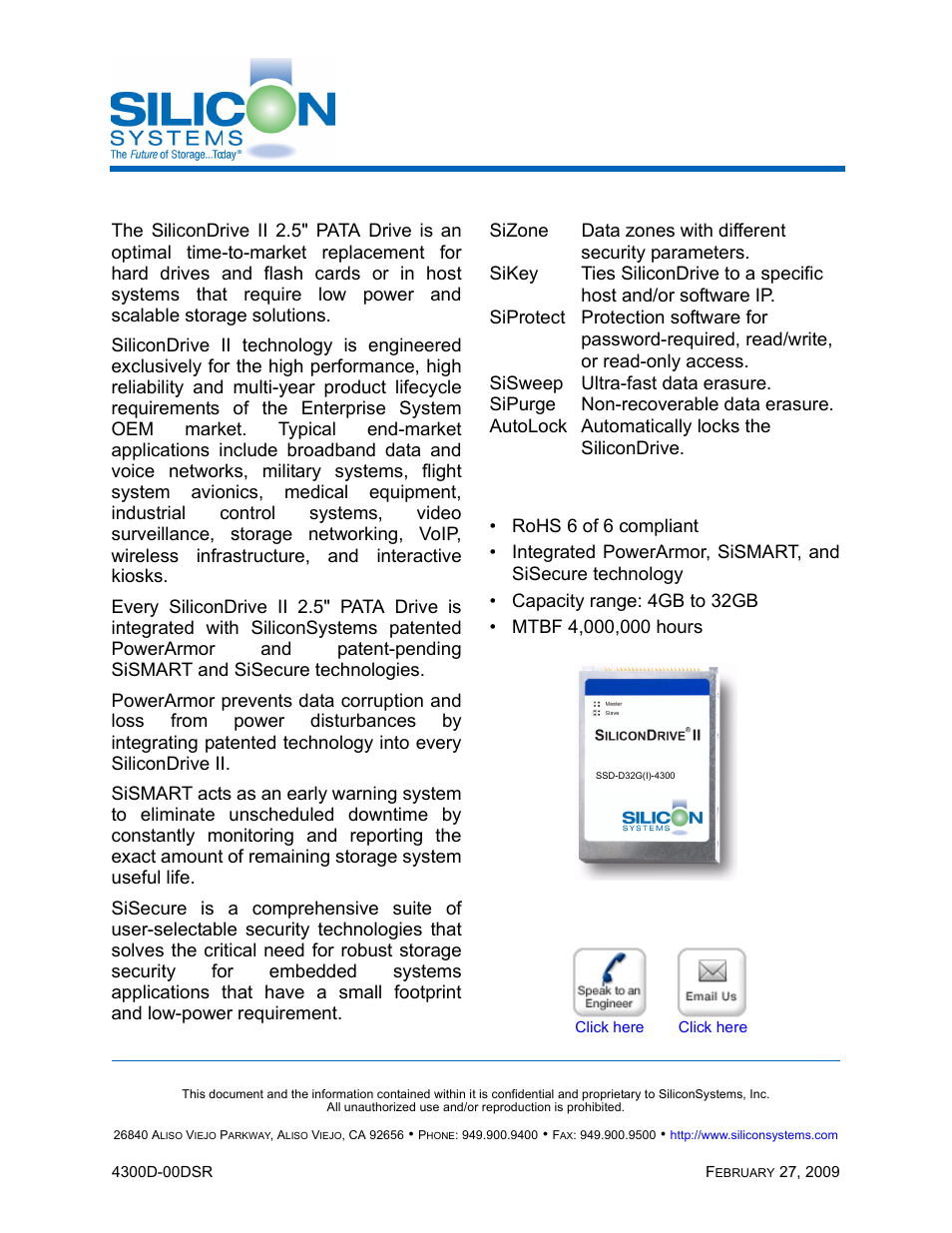 Silicon Image SiliconDrive SSD-D32G(I)-4300 User Manual | 88 pages