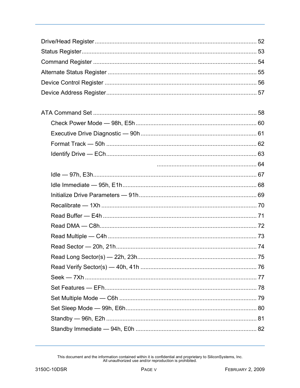 Silicon Image SiliconDrive CF SSD-C08G(I)-3150 User Manual | Page 5 / 107