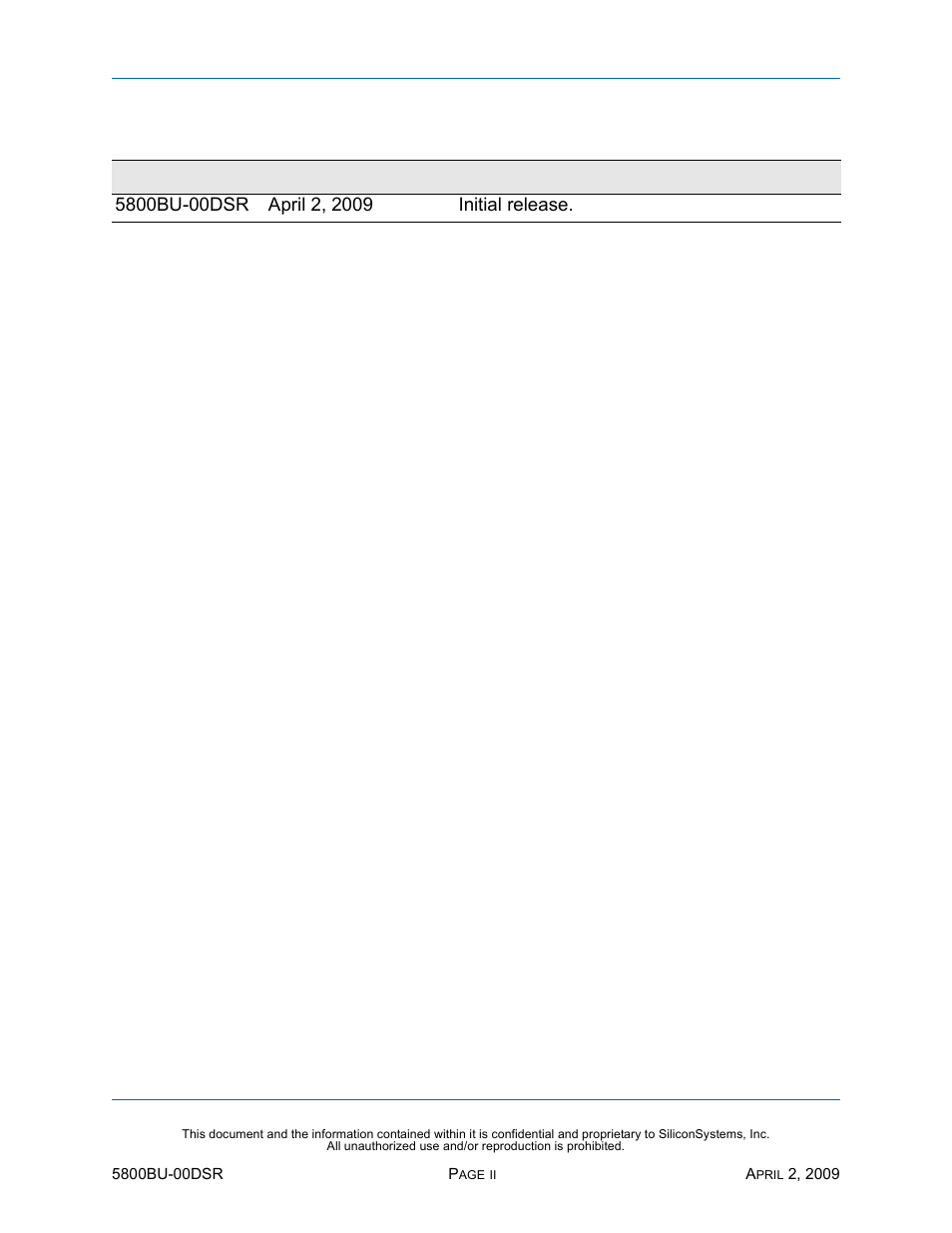 Revision history | Silicon Image SiliconDrive 5800BU-00DSR User Manual | Page 2 / 16