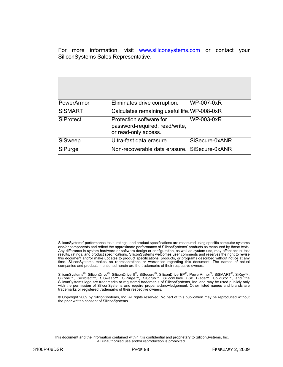 Related documentation, Table 85: related documentation, Elated | Ocumentation | Silicon Image SiliconDrive SSD-P16G(I)-3100 User Manual | Page 108 / 108