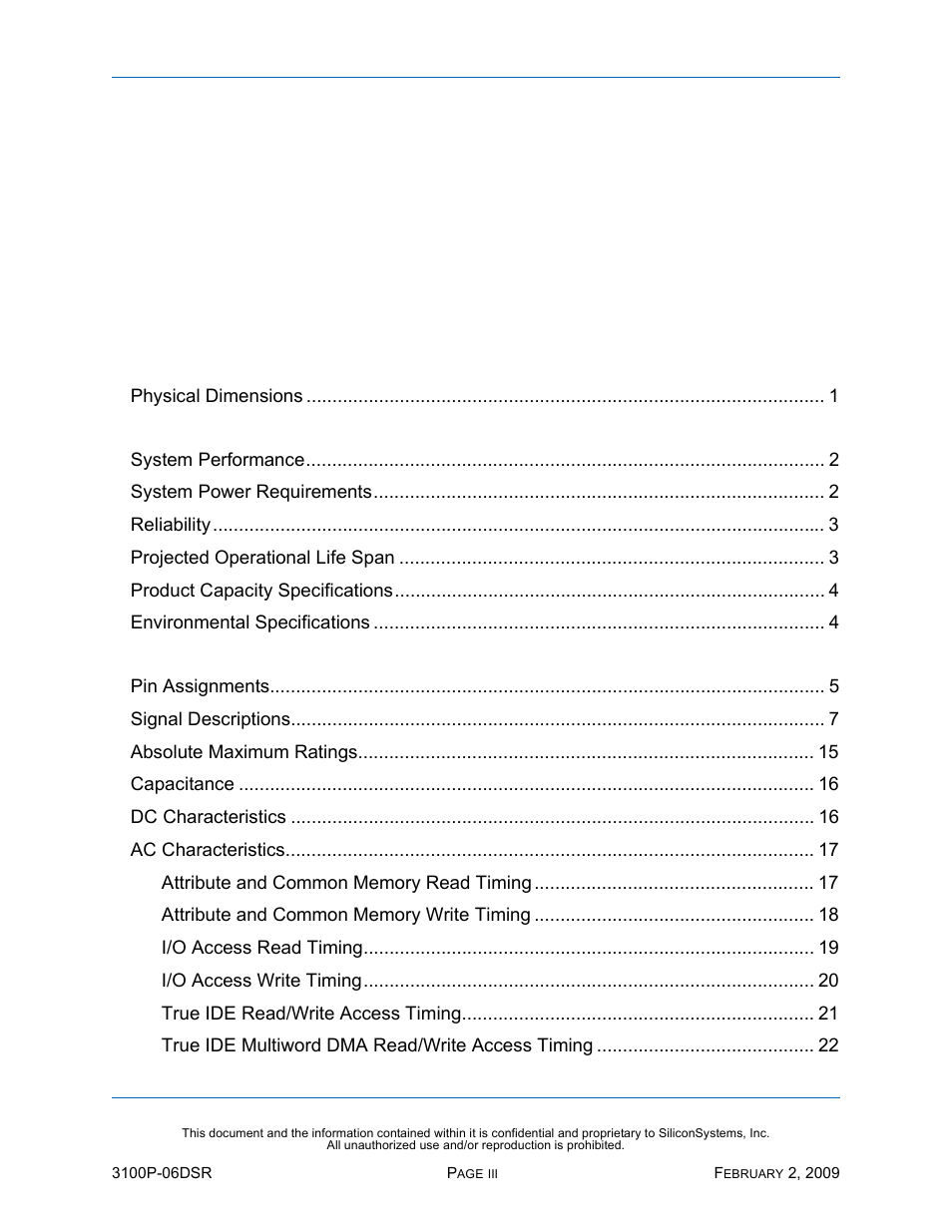 Silicon Image SiliconDrive SSD-P16G(I)-3100 User Manual | Page 3 / 108
