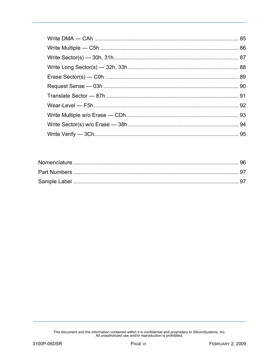 Silicon Image SiliconDrive SSD-P16G(I)-3100 User Manual | Page 6 / 108