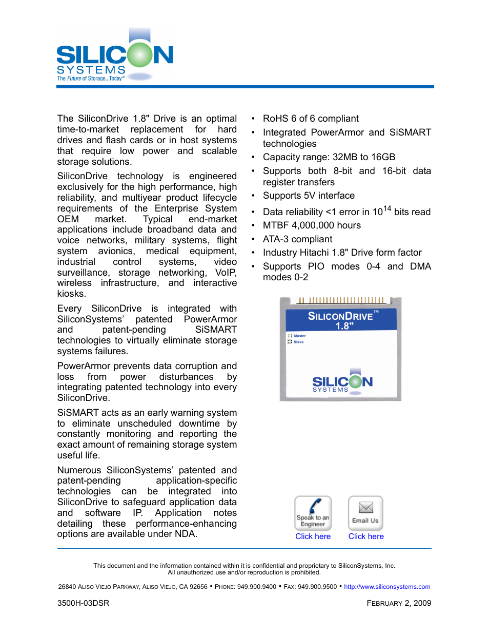 Silicon Image SiliconDrive SSD-H16G(I)-3500 User Manual | 76 pages