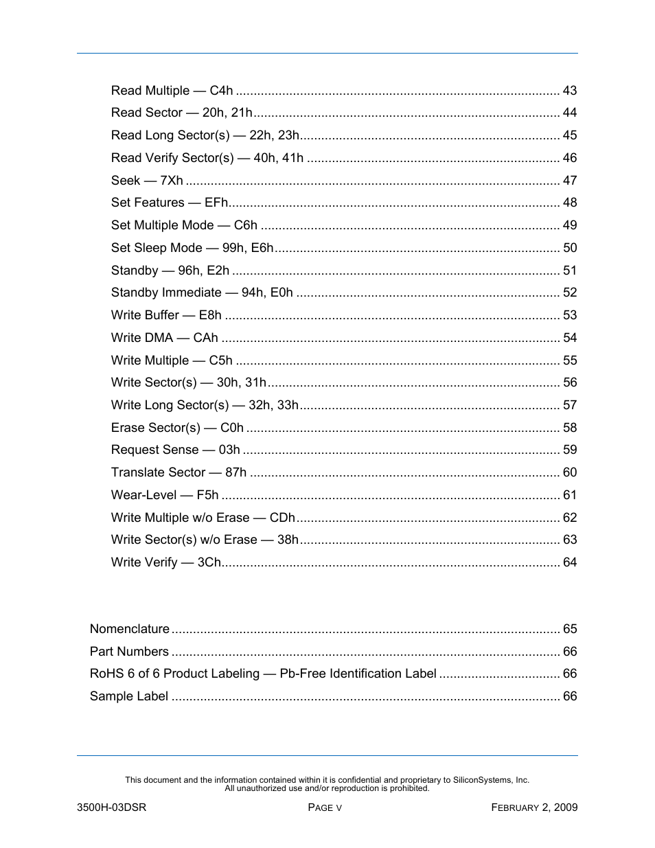Silicon Image SiliconDrive SSD-H16G(I)-3500 User Manual | Page 5 / 76