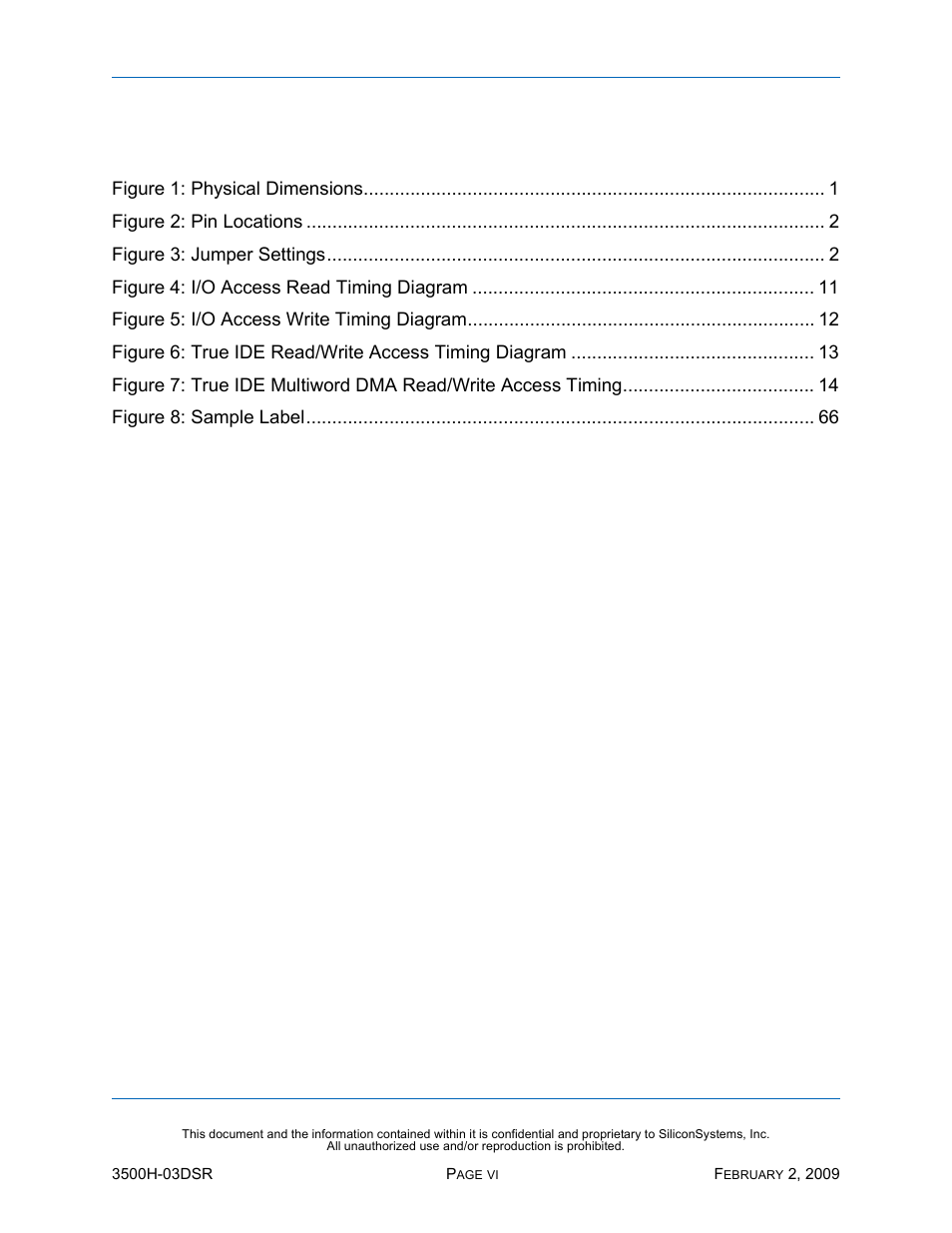 List of figures, Igures | Silicon Image SiliconDrive SSD-H16G(I)-3500 User Manual | Page 6 / 76