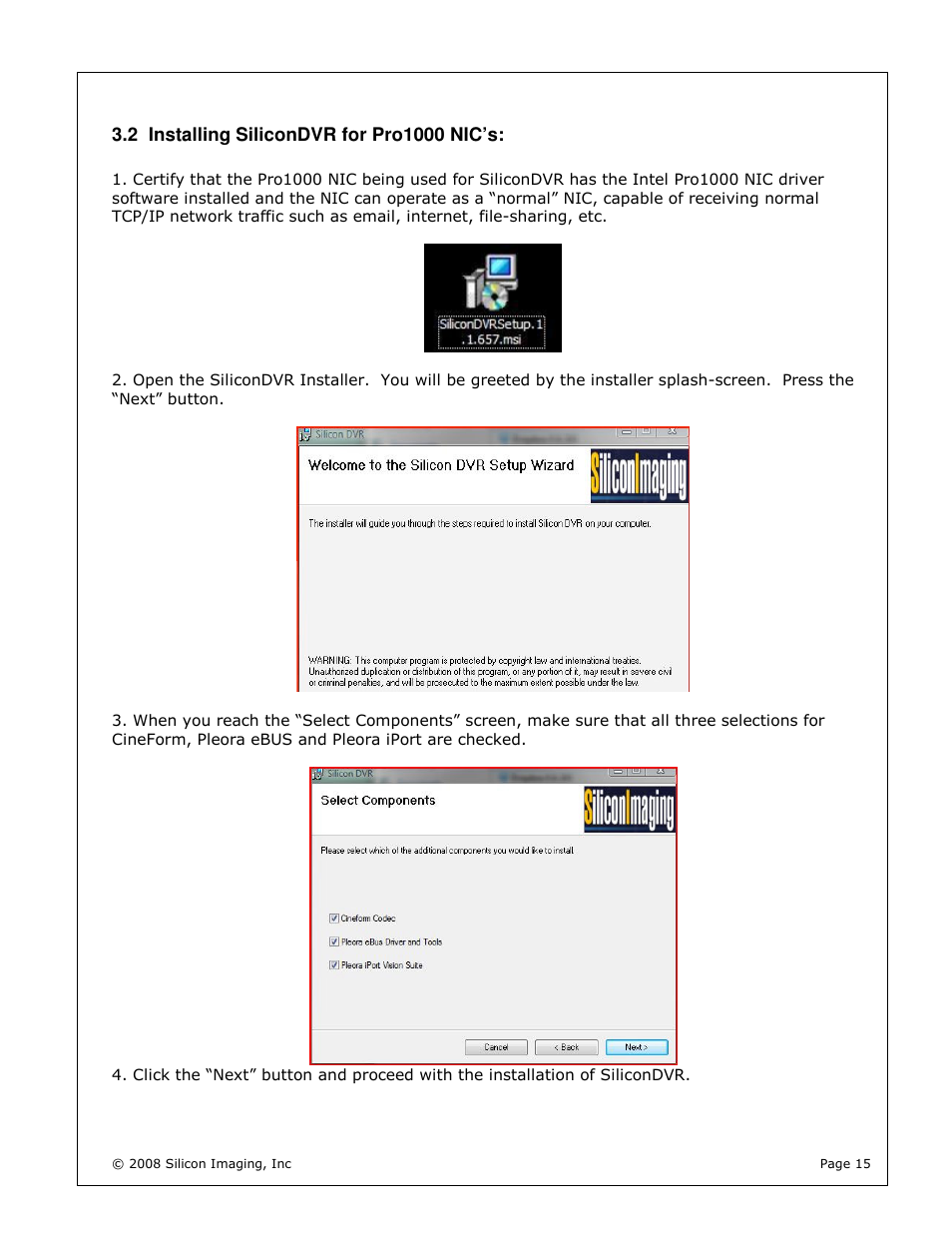 Silicon Image silicondvr s1-2k User Manual | Page 15 / 38