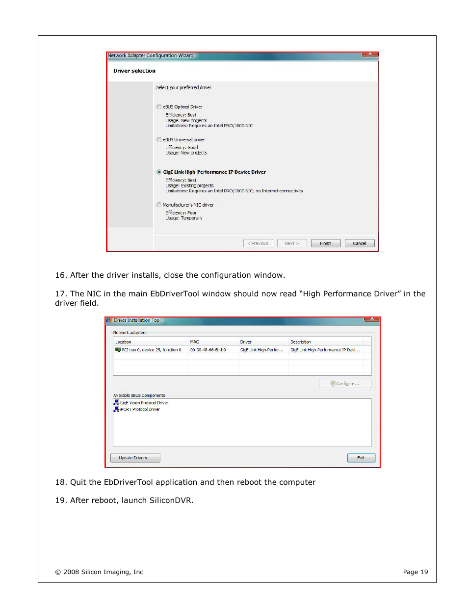 Silicon Image silicondvr s1-2k User Manual | Page 19 / 38