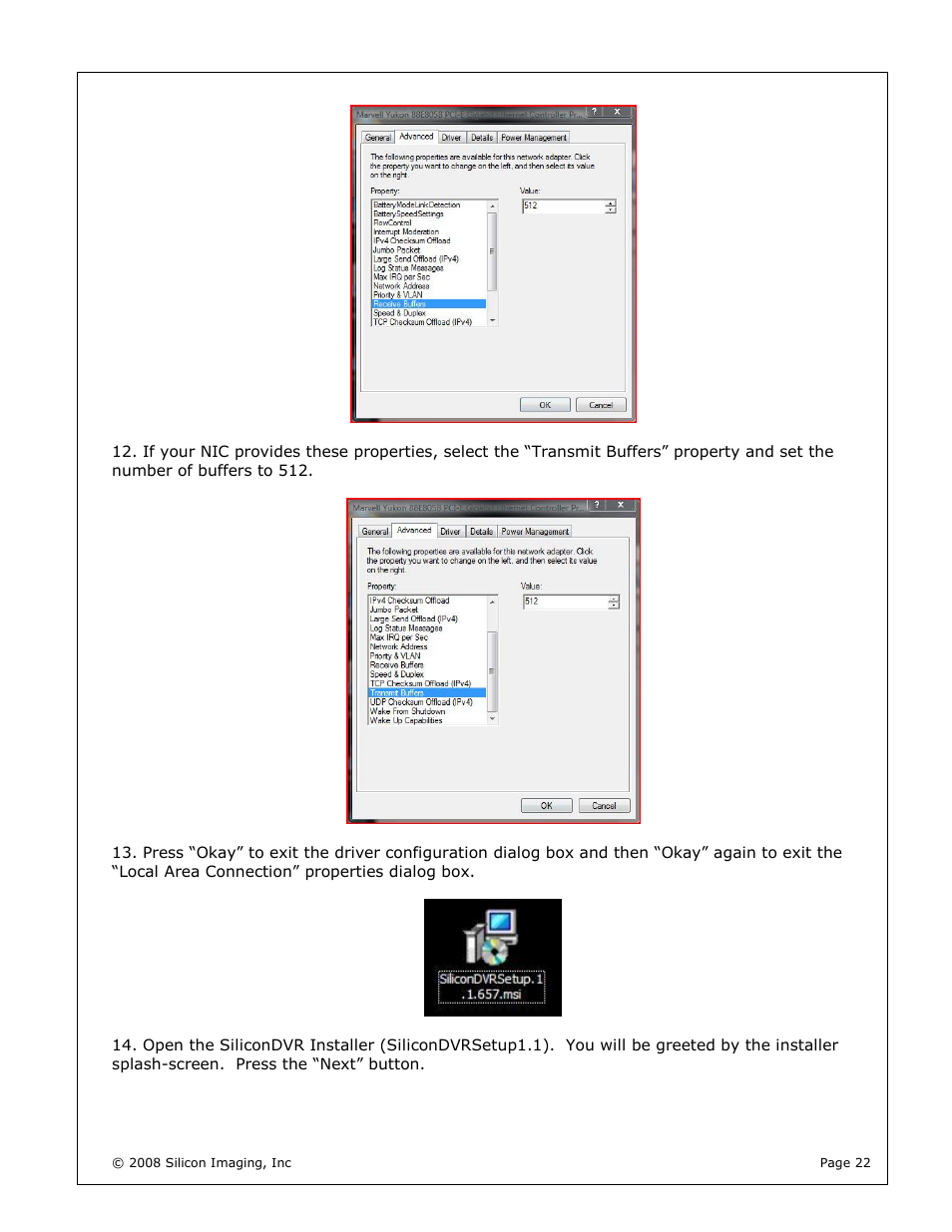 Silicon Image silicondvr s1-2k User Manual | Page 22 / 38