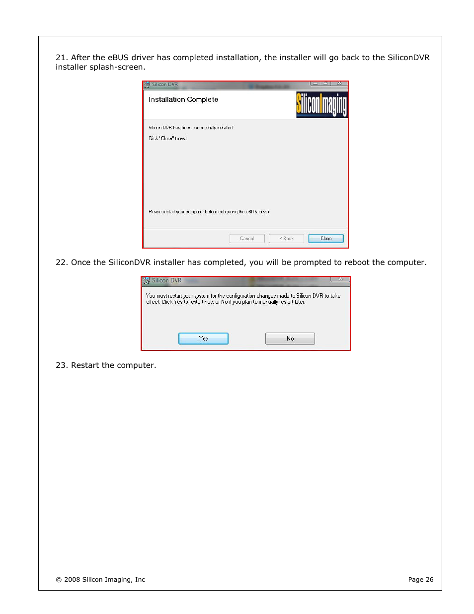 Silicon Image silicondvr s1-2k User Manual | Page 26 / 38