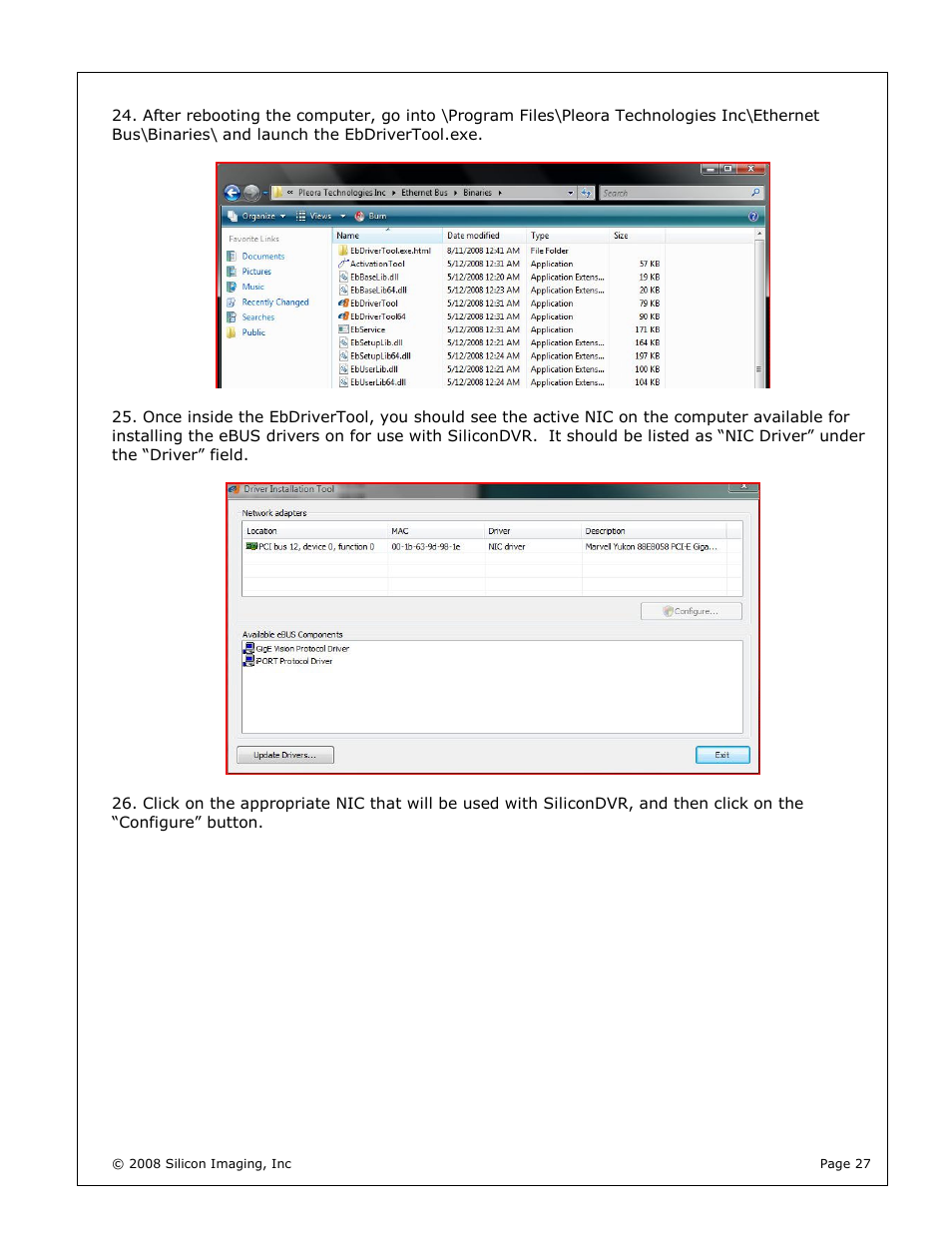 Silicon Image silicondvr s1-2k User Manual | Page 27 / 38