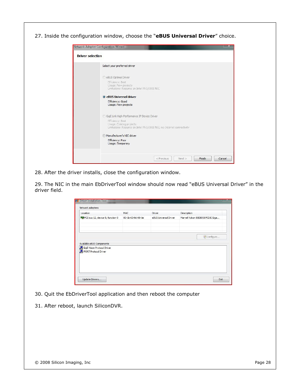 Silicon Image silicondvr s1-2k User Manual | Page 28 / 38