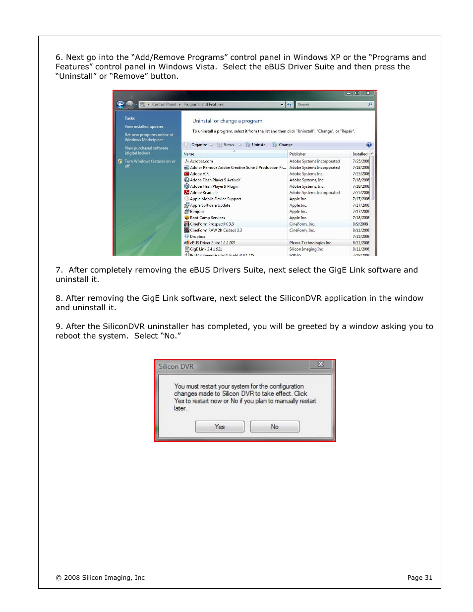 Silicon Image silicondvr s1-2k User Manual | Page 31 / 38