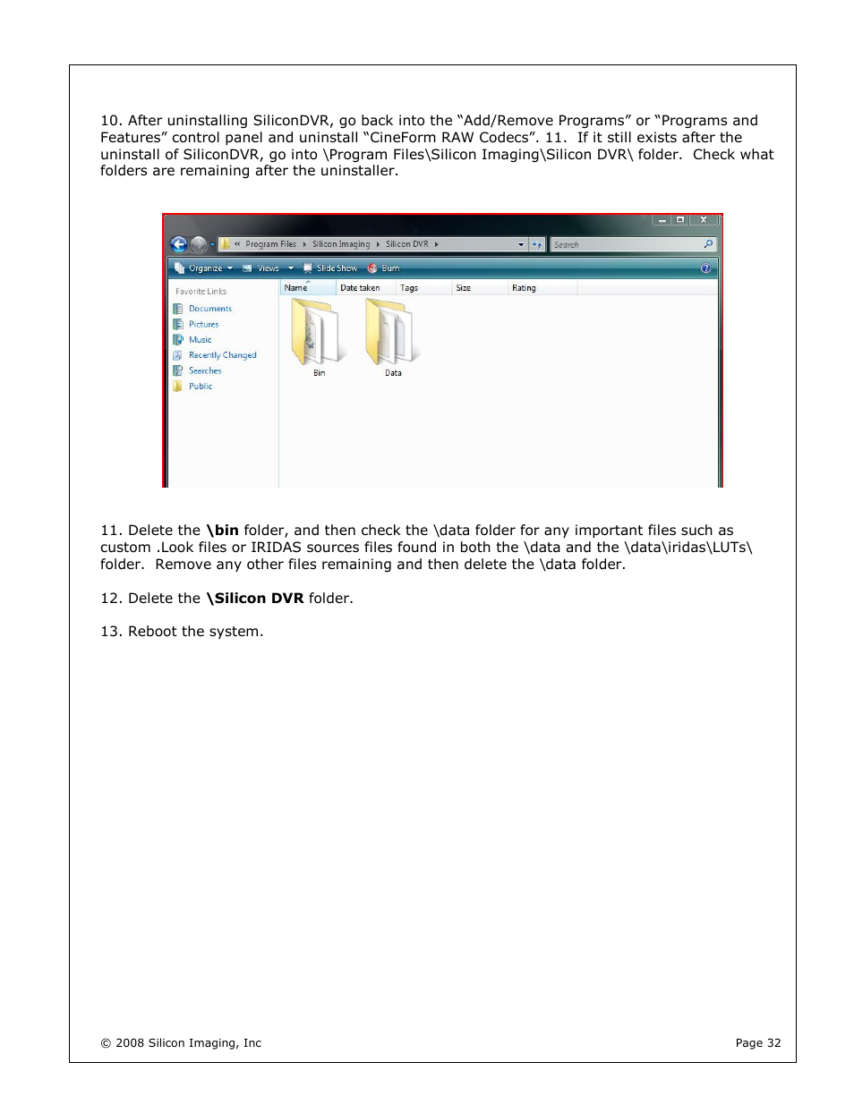 Silicon Image silicondvr s1-2k User Manual | Page 32 / 38