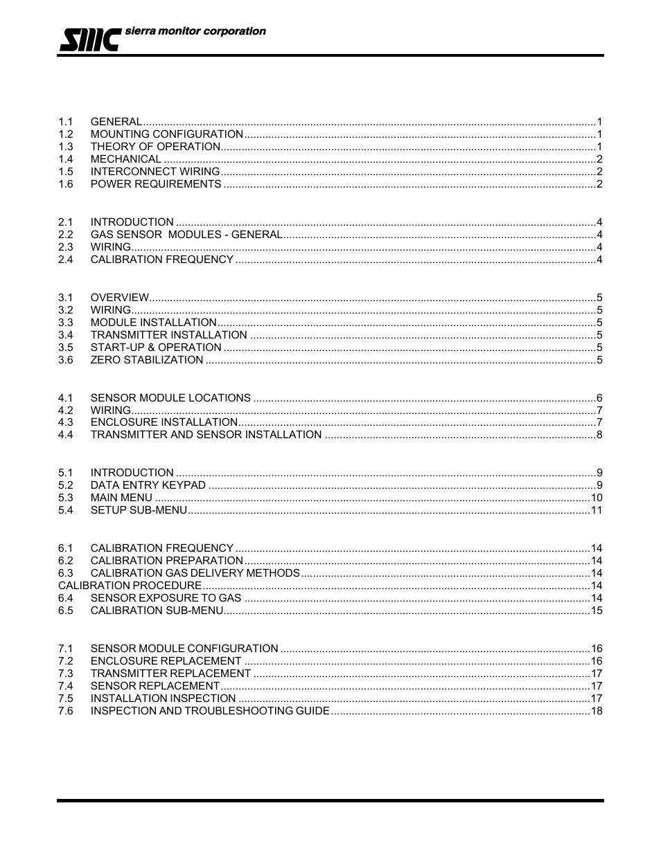 Sierra Monitor Corporation 4501-05 User Manual | Page 3 / 39